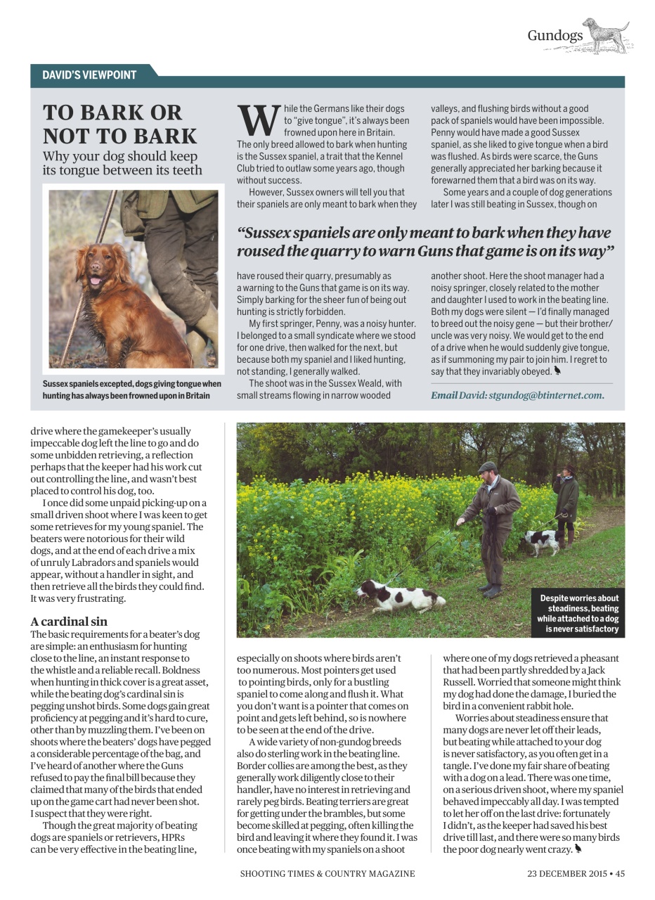 Shooting Times & Country Preview Pages