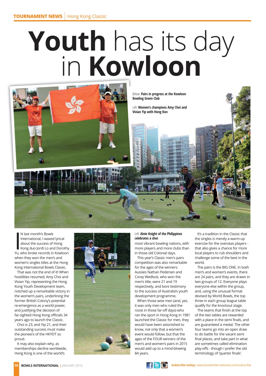 Bowls International Preview Pages