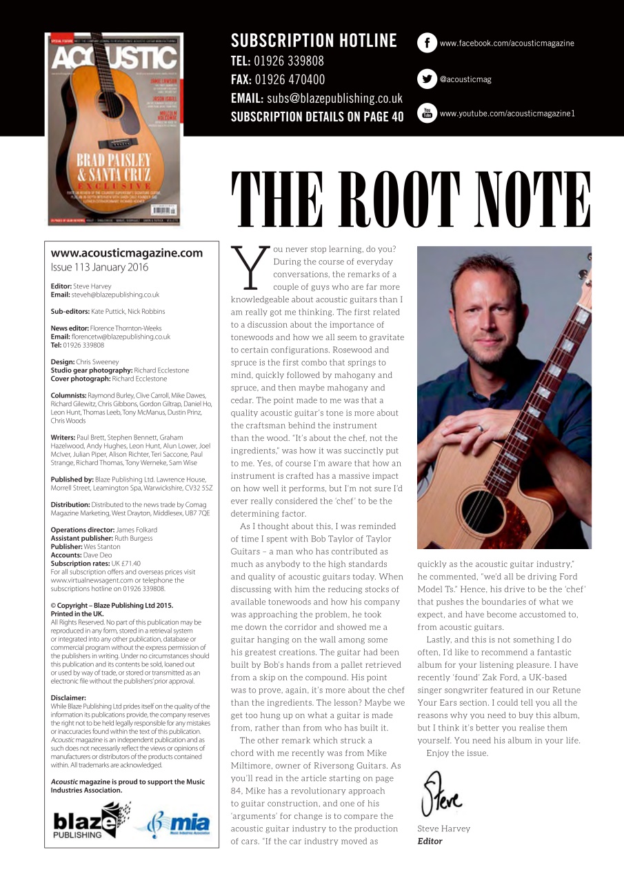 Acoustic Preview Pages