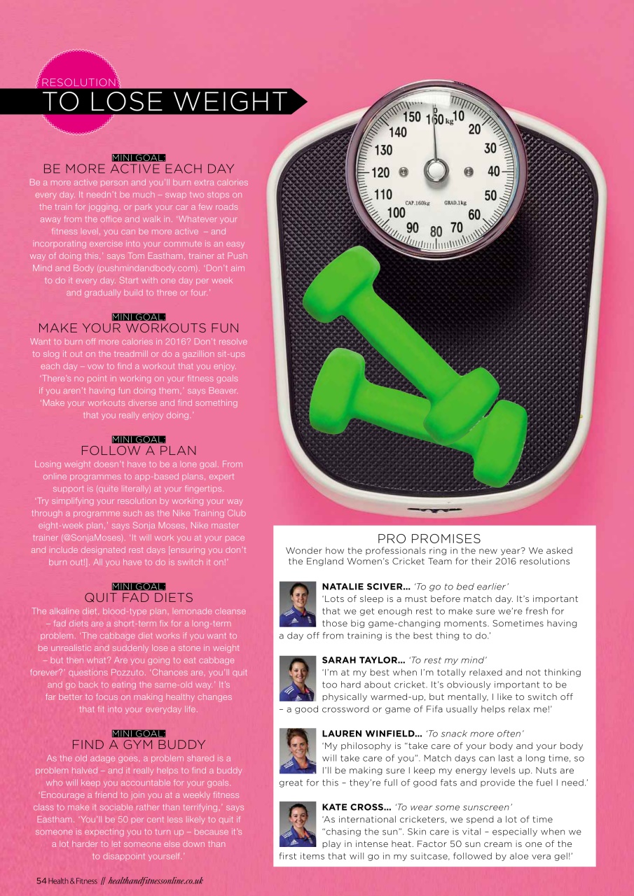 Women’s Fitness Preview Pages