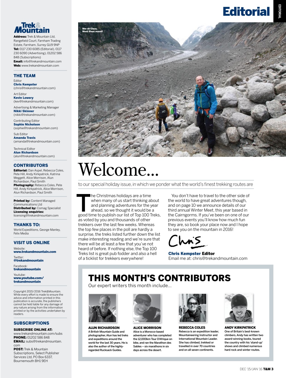 Trek & Mountain Magazine Preview Pages