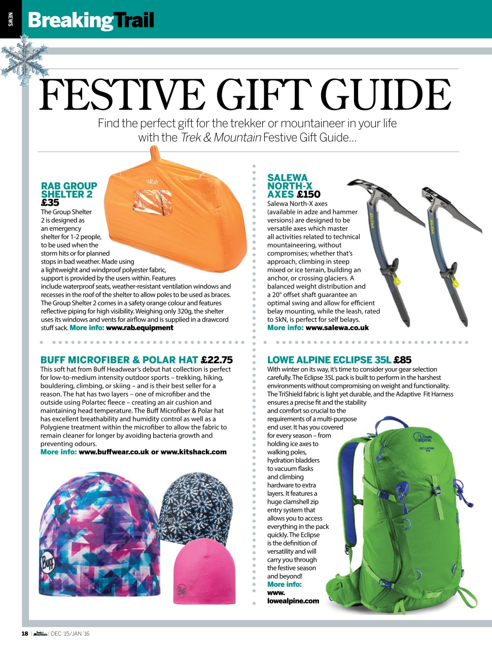 Trek & Mountain Magazine Preview Pages