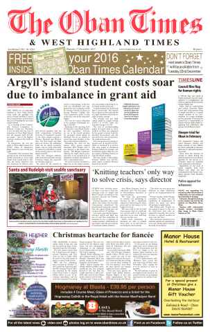 The Oban Times & Lochaber Times issue 17 December 2015