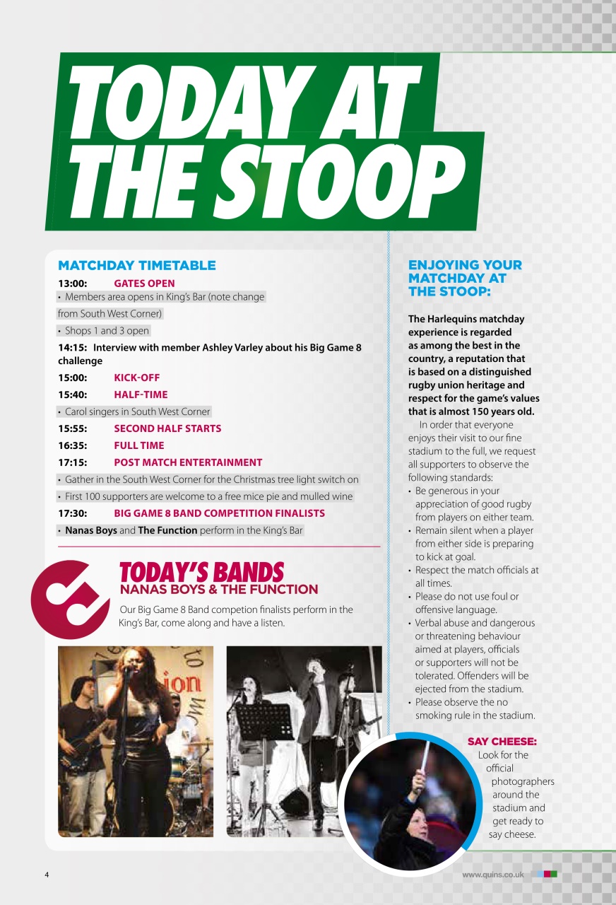 Harlequins Preview Pages