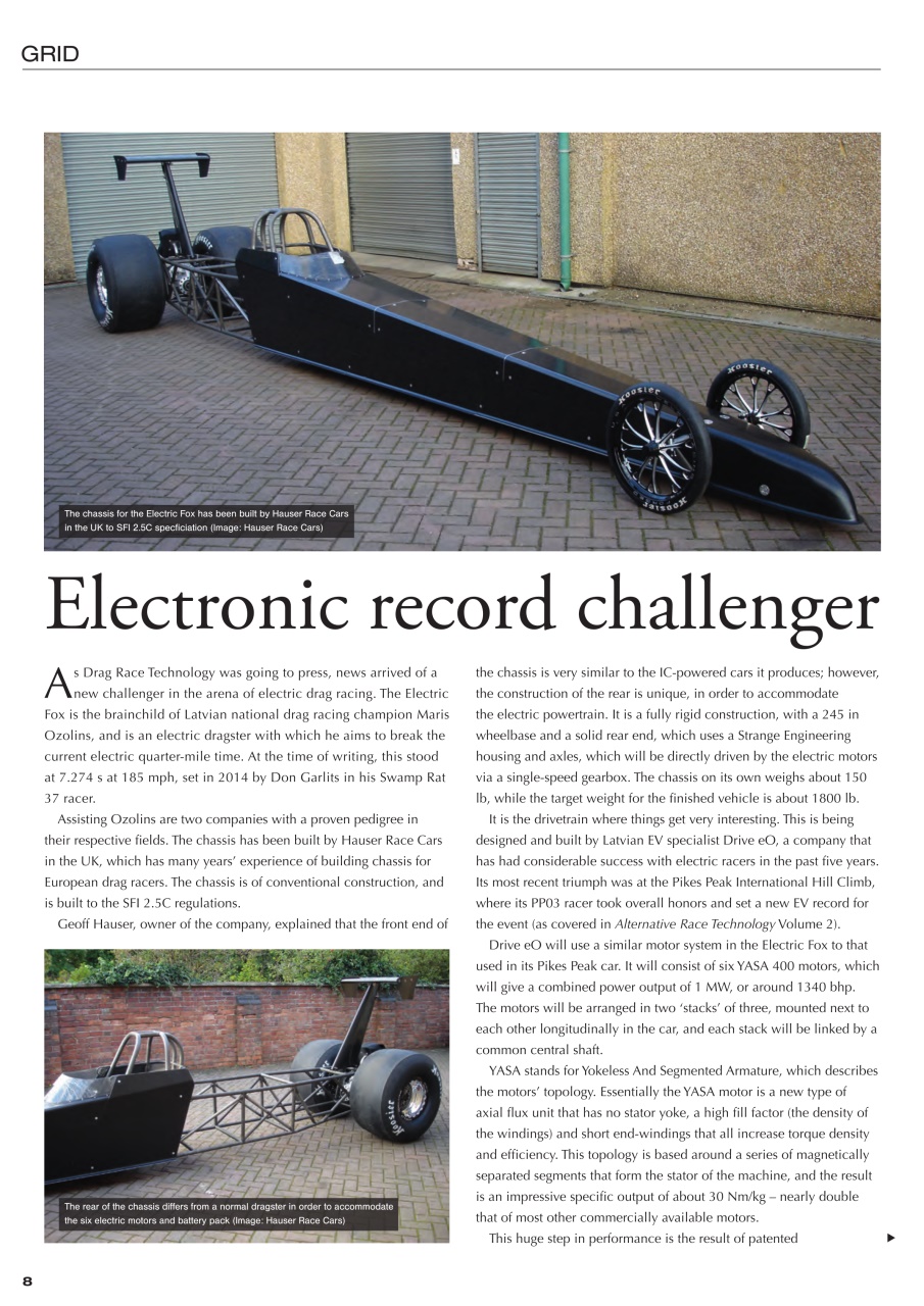 DRAG Race Technology Preview Pages