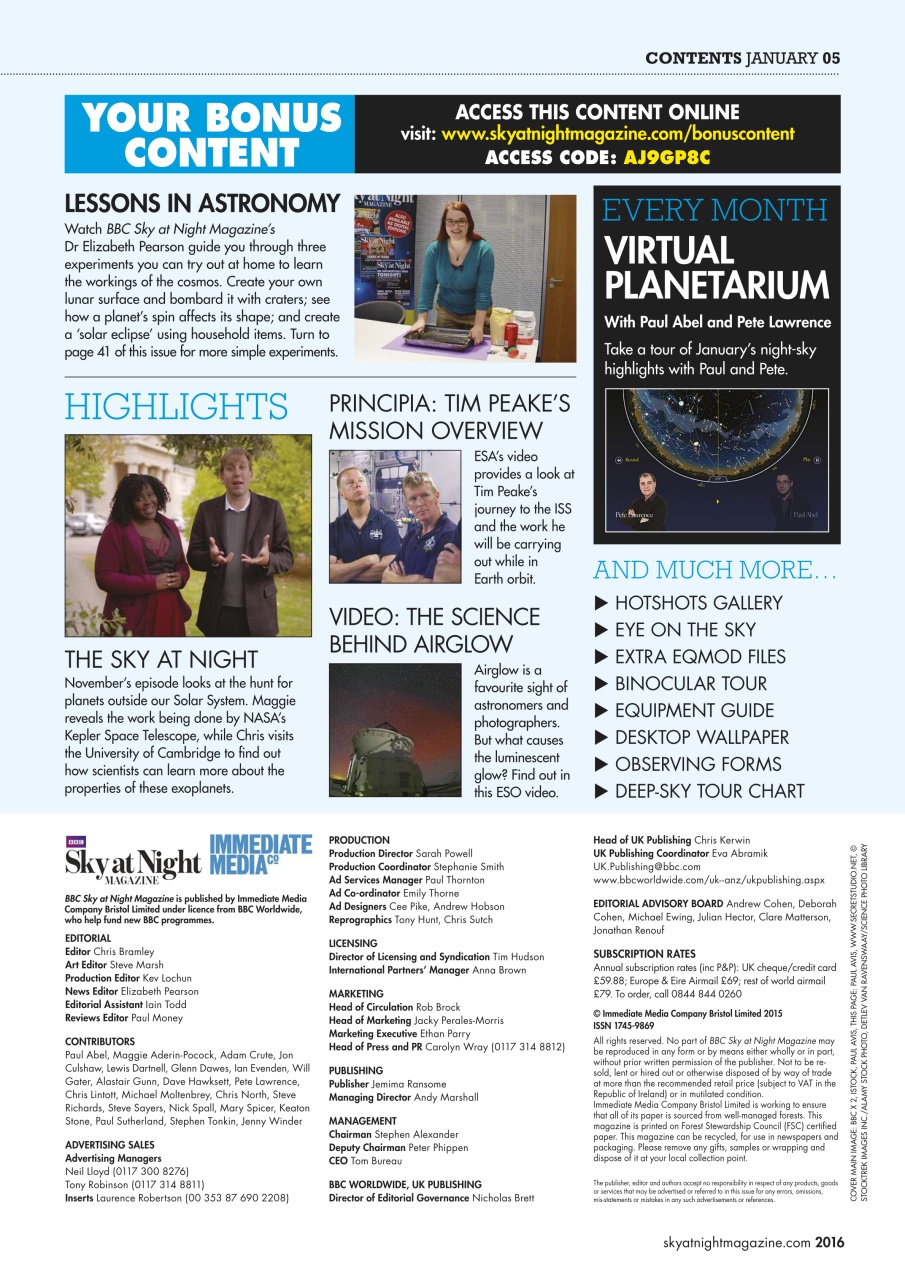 BBC Sky at Night Magazine Preview Pages