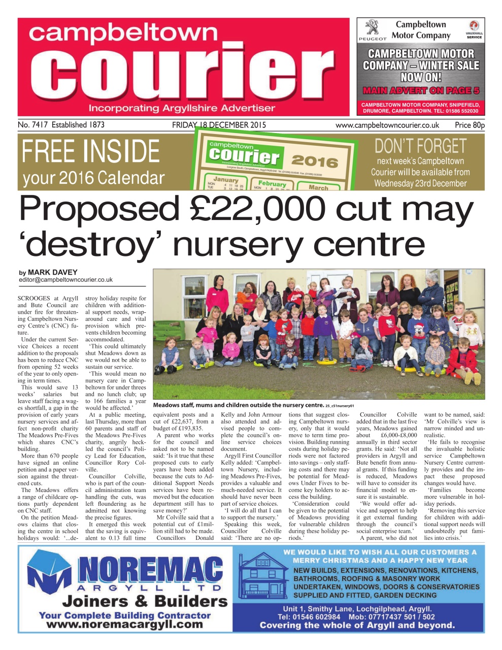 Campbeltown Courier Preview Pages