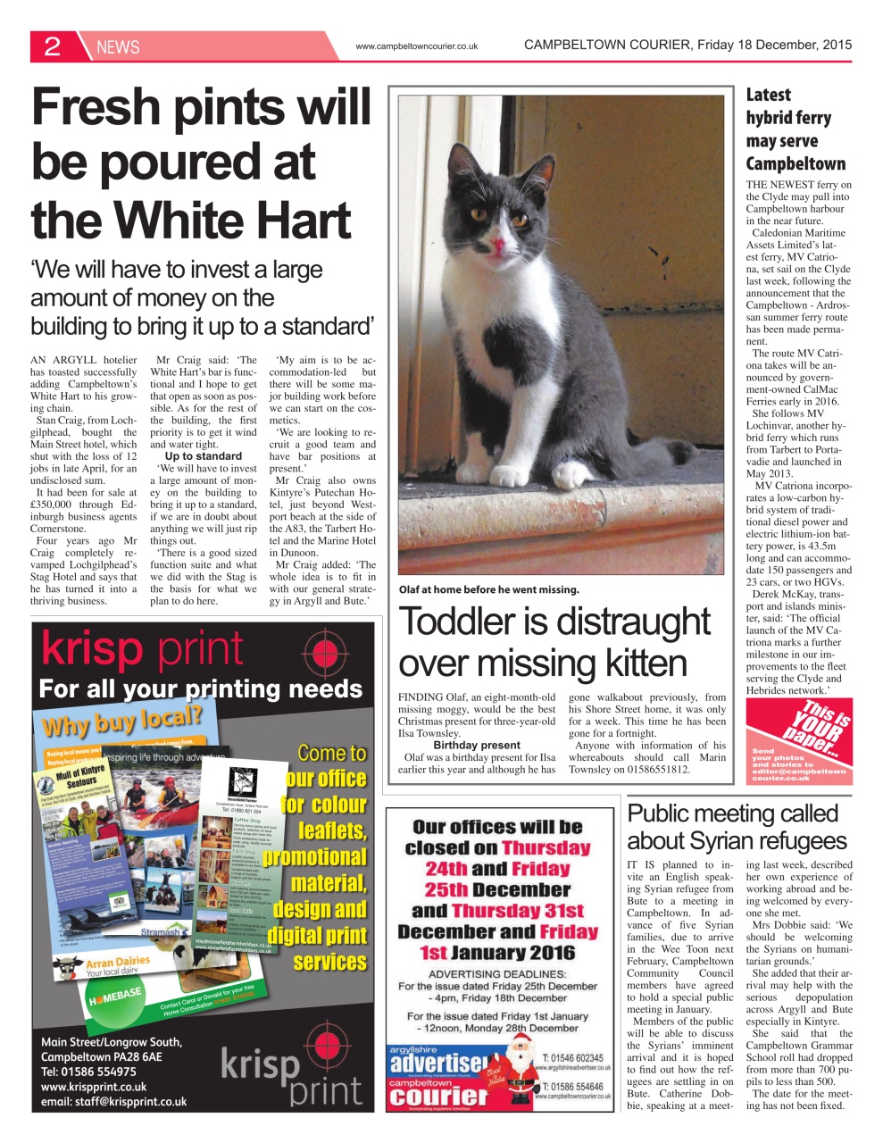 Campbeltown Courier Preview Pages