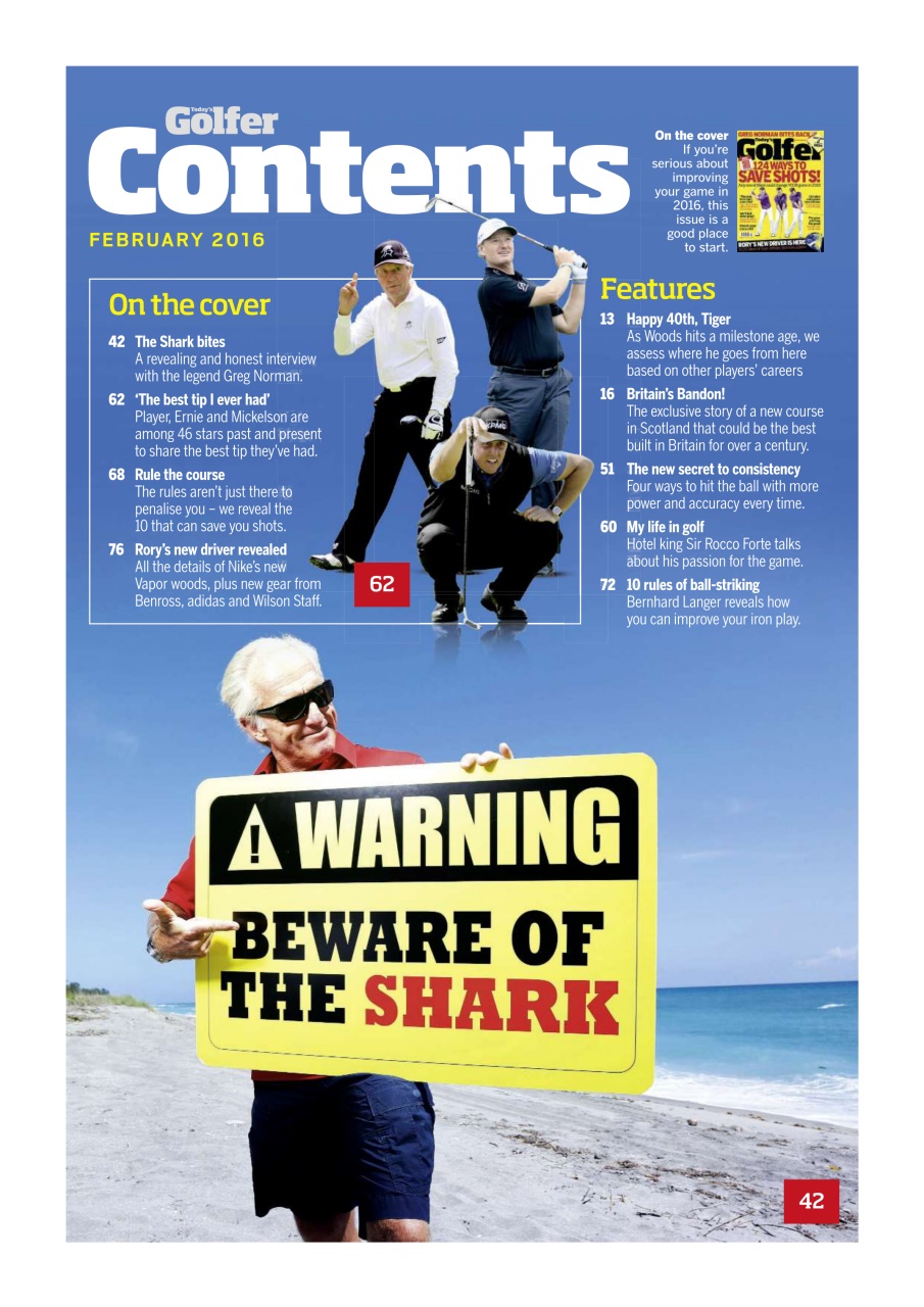 Today's Golfer Preview Pages