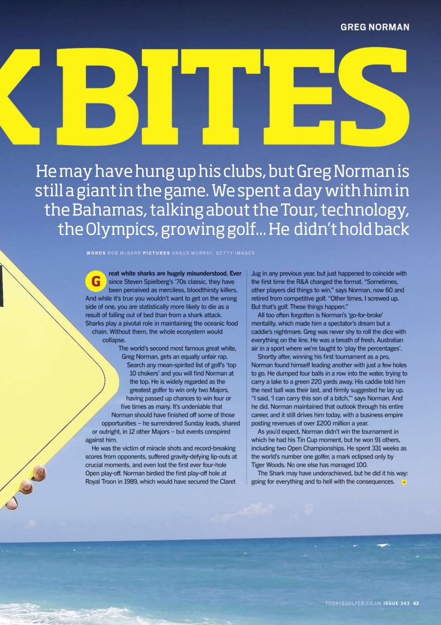 Today's Golfer Preview Pages