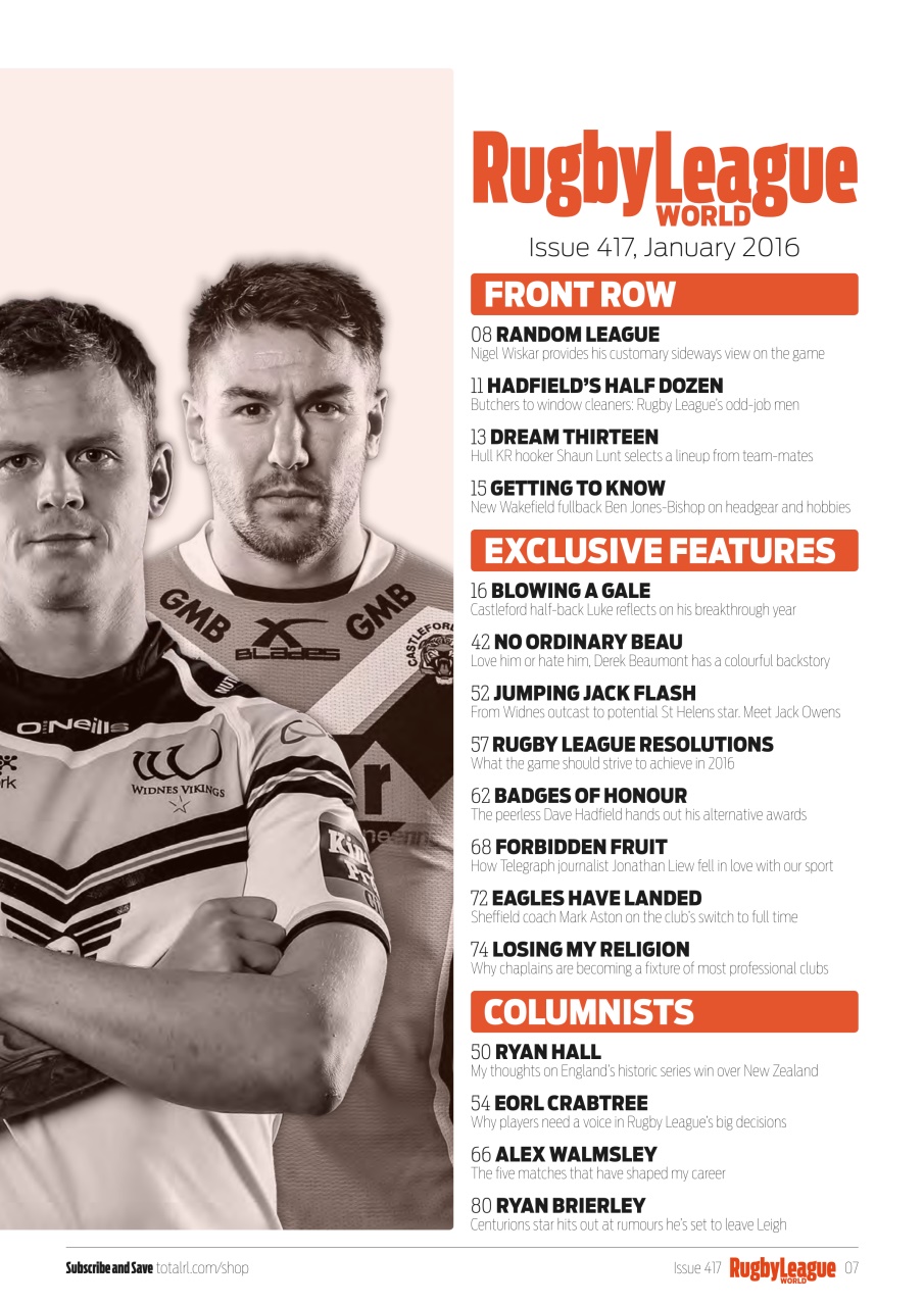 Rugby League World Preview Pages