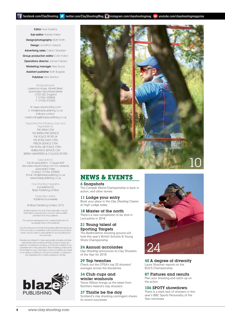Clay Shooting Preview Pages