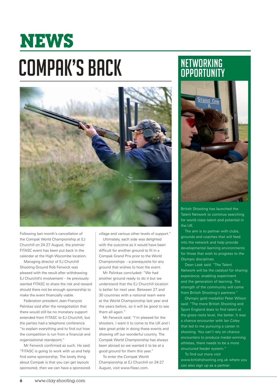 Clay Shooting Preview Pages