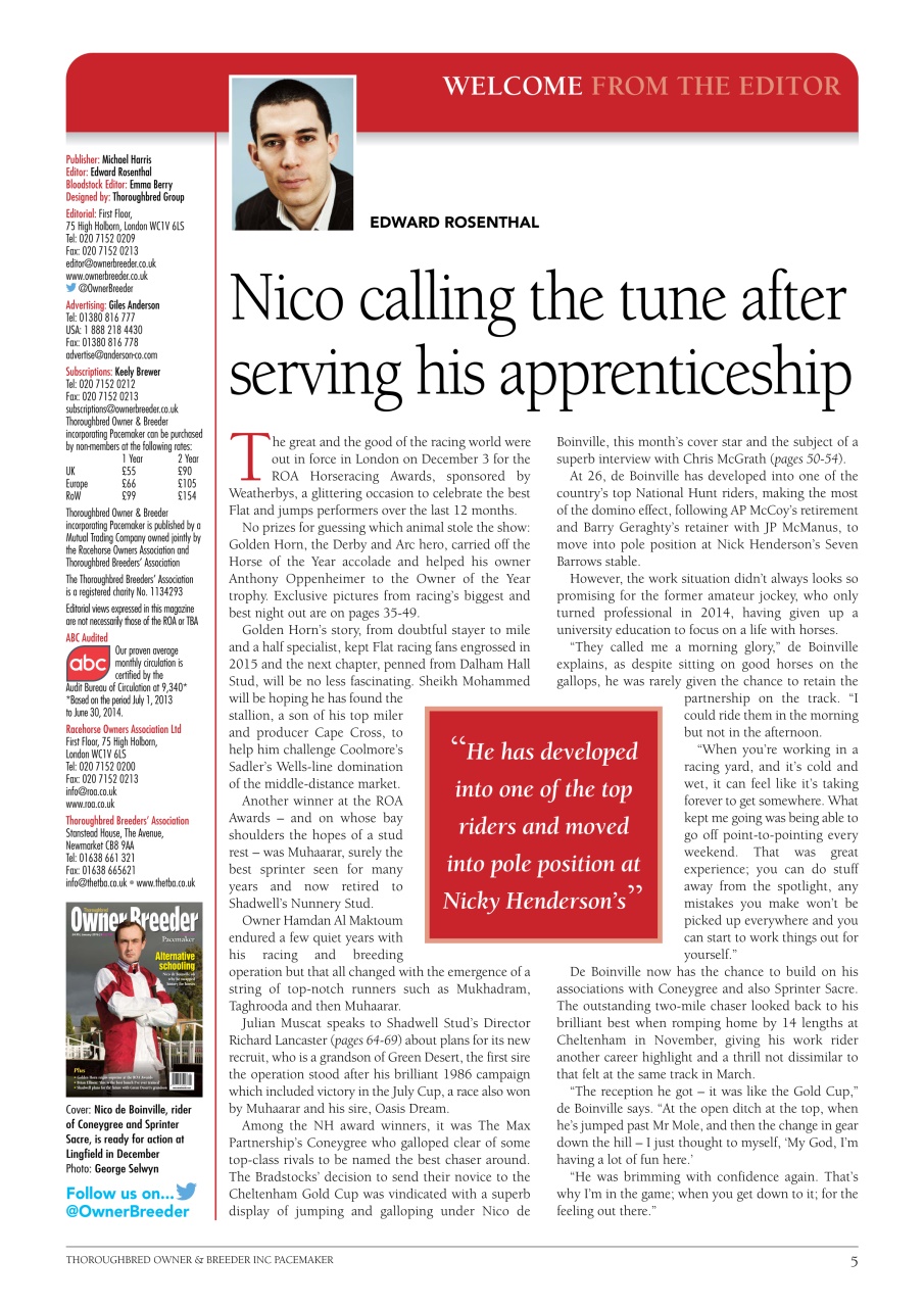 The Owner Breeder Preview Pages