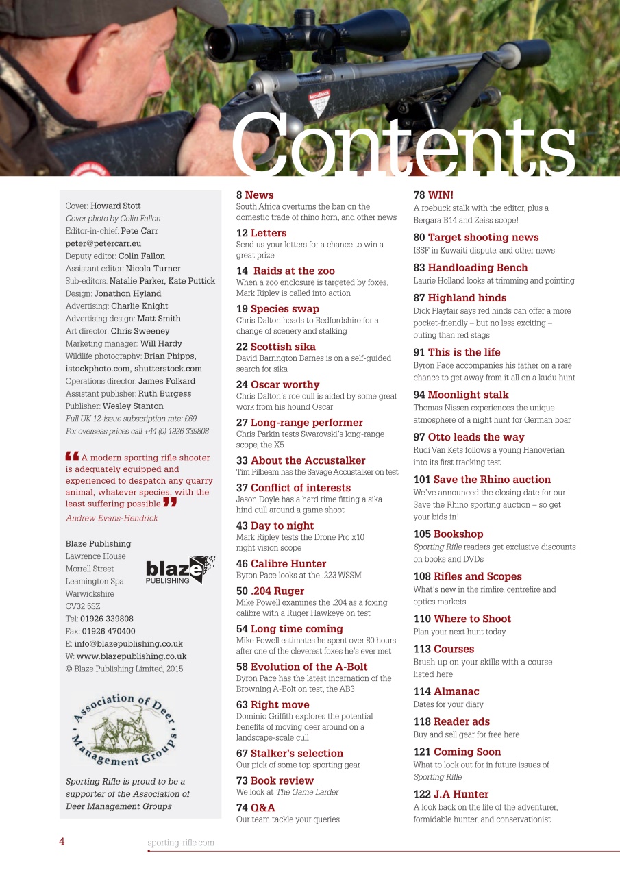 Sporting Rifle Preview Pages