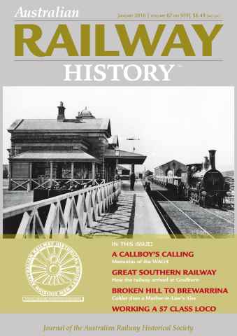 Australian Railway History issue January 2-16