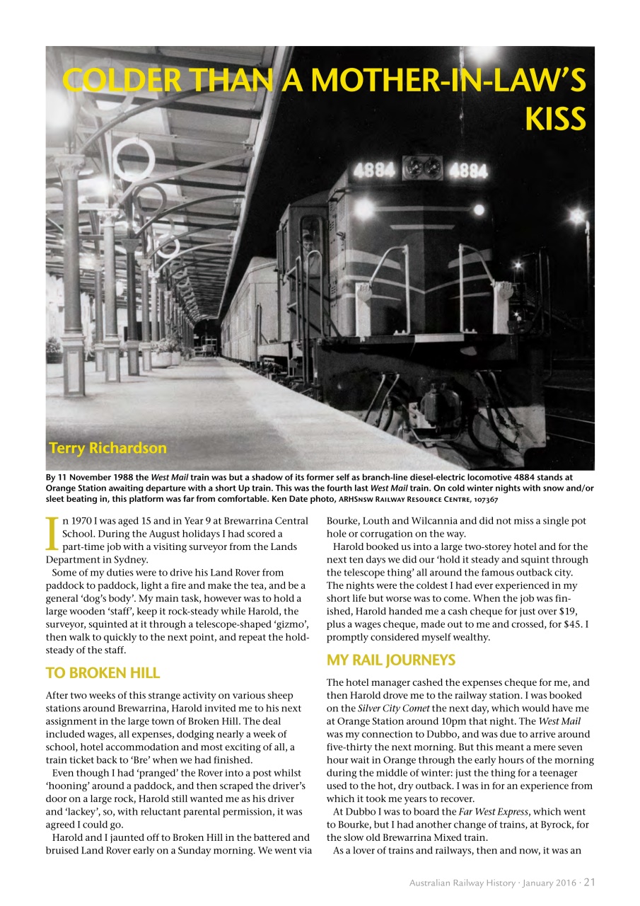 Australian Railway History Preview Pages