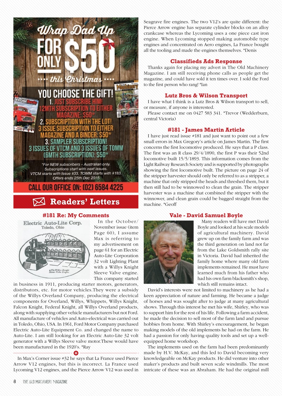 The Old Machinery Magazine Preview Pages