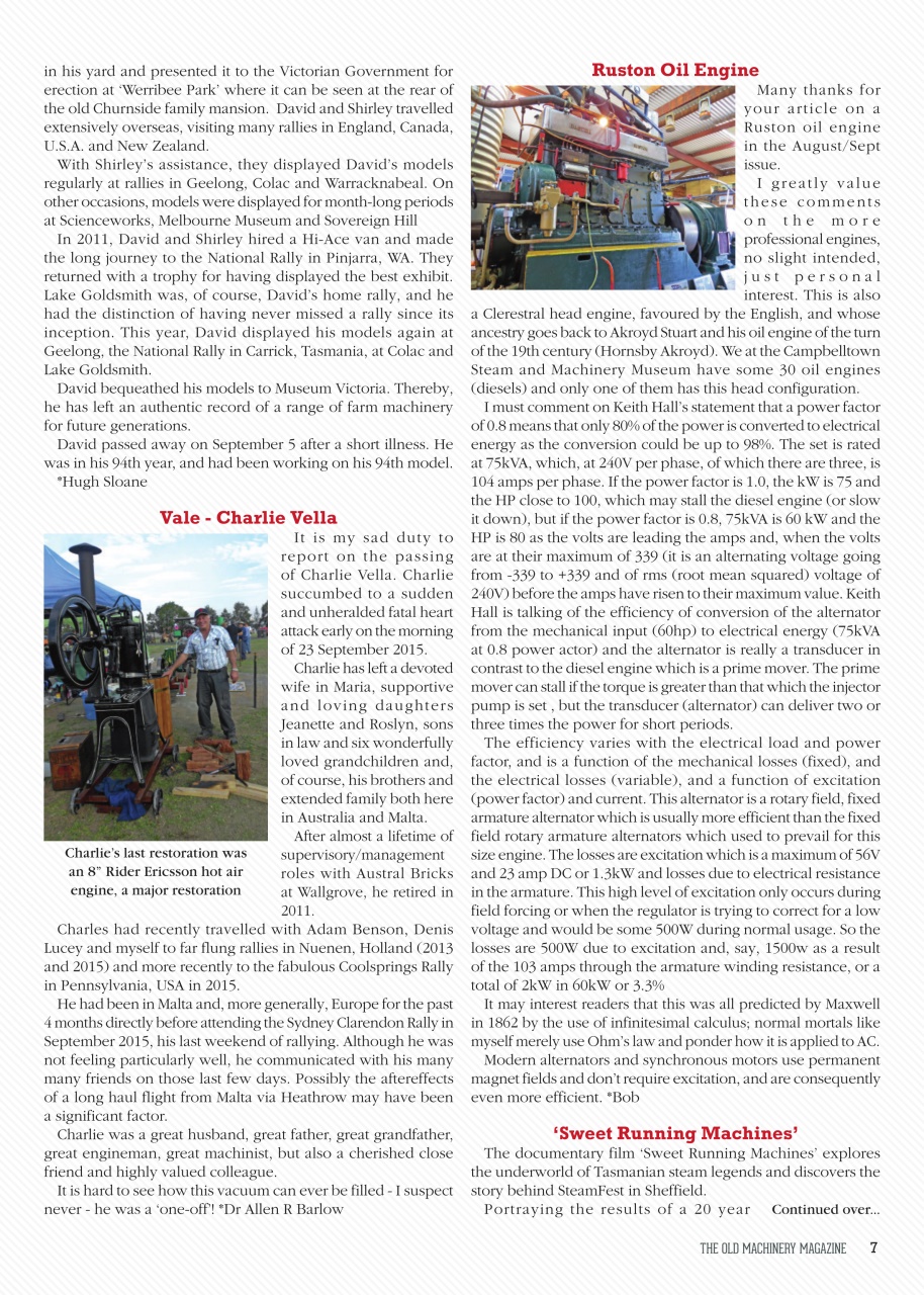 The Old Machinery Magazine Preview Pages