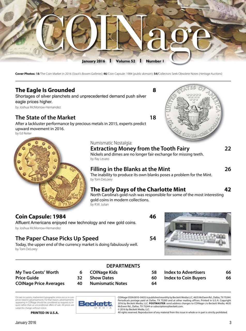 COINage Magazine Preview Pages