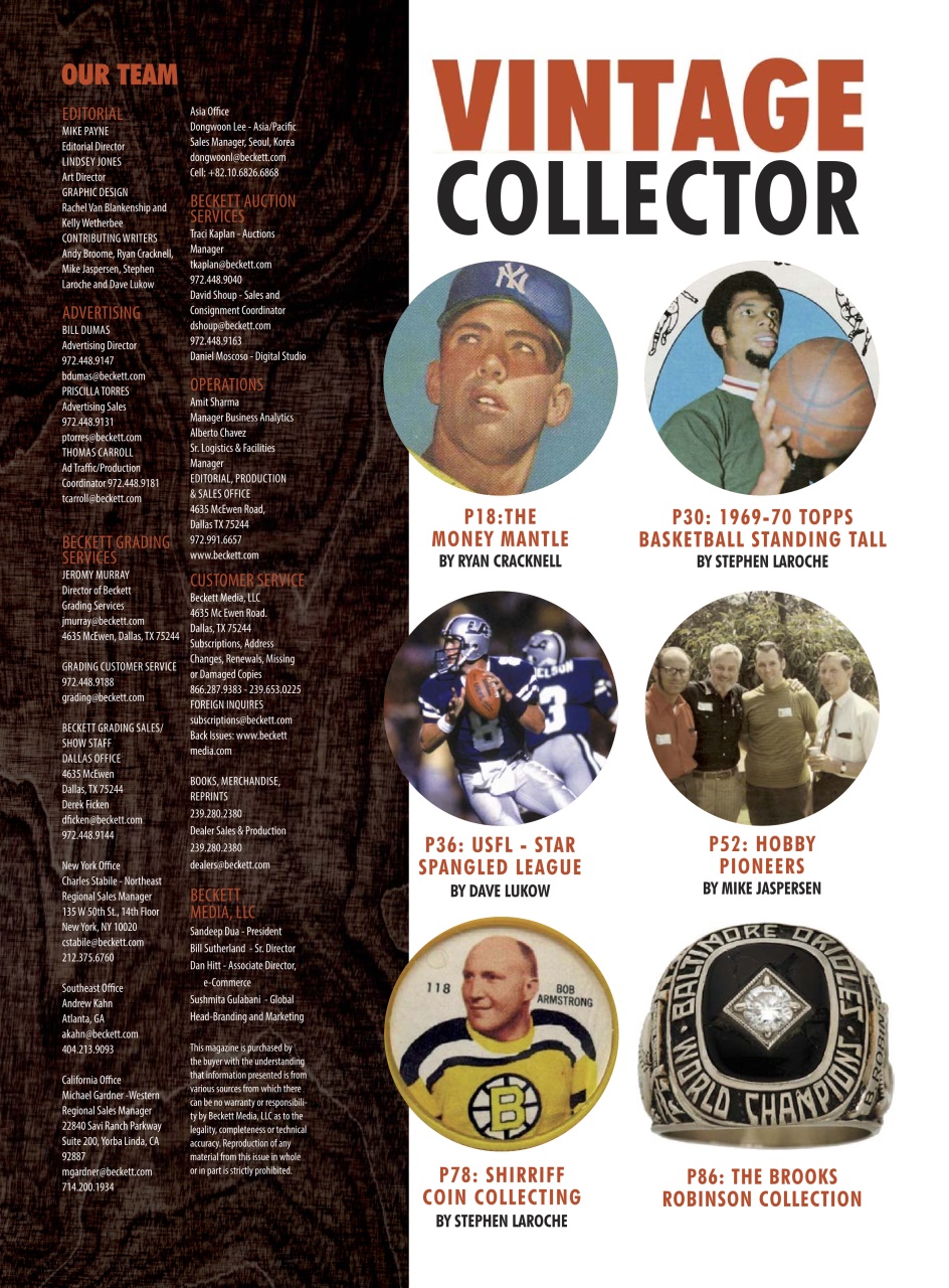 Beckett Baseball Magazine Preview Pages