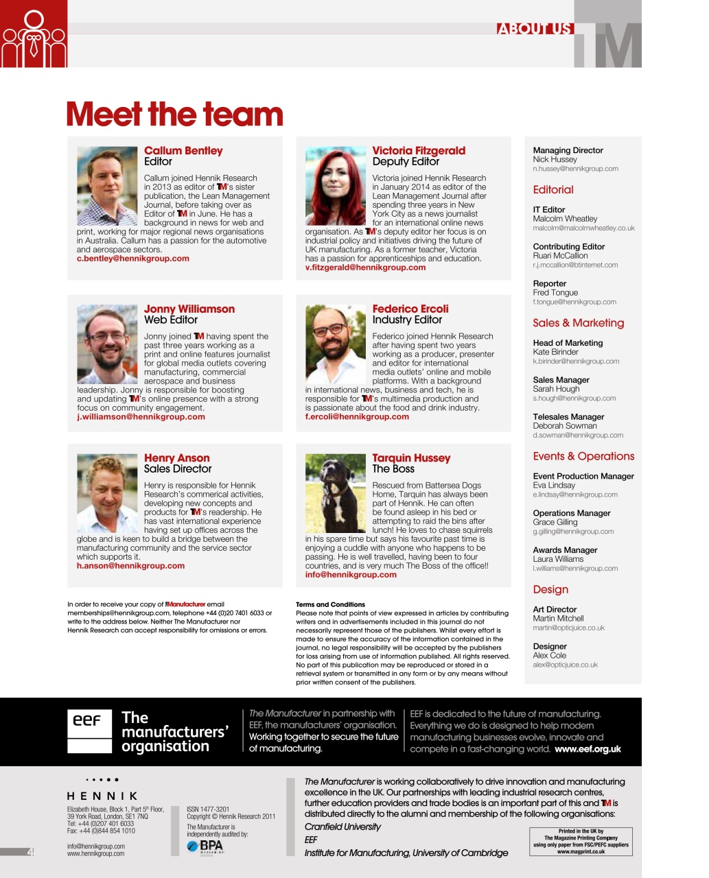 The Manufacturer Preview Pages