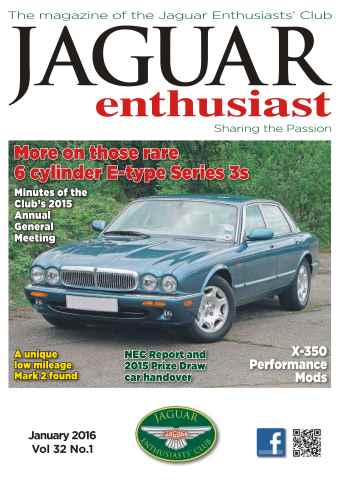 Jaguar Enthusiast issue Vol. 32 No. 1 Rare 6 Cylinder E-Type Series 3s