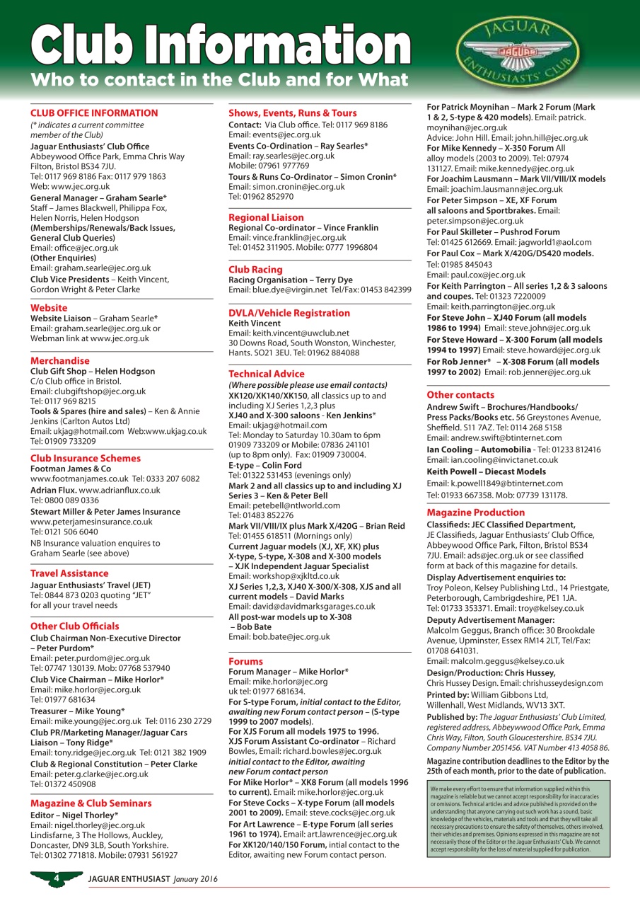 Jaguar Enthusiast Preview Pages