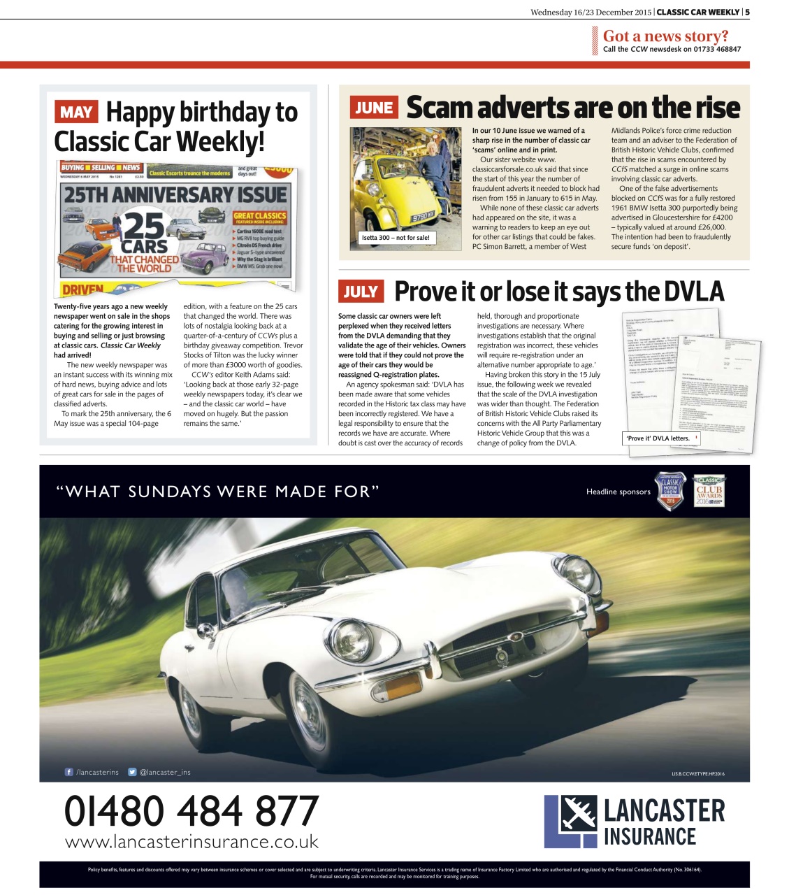 Classic Car Weekly Preview Pages