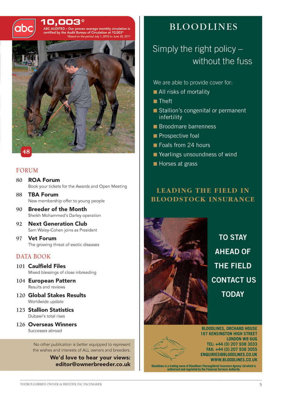 The Owner Breeder Preview Pages