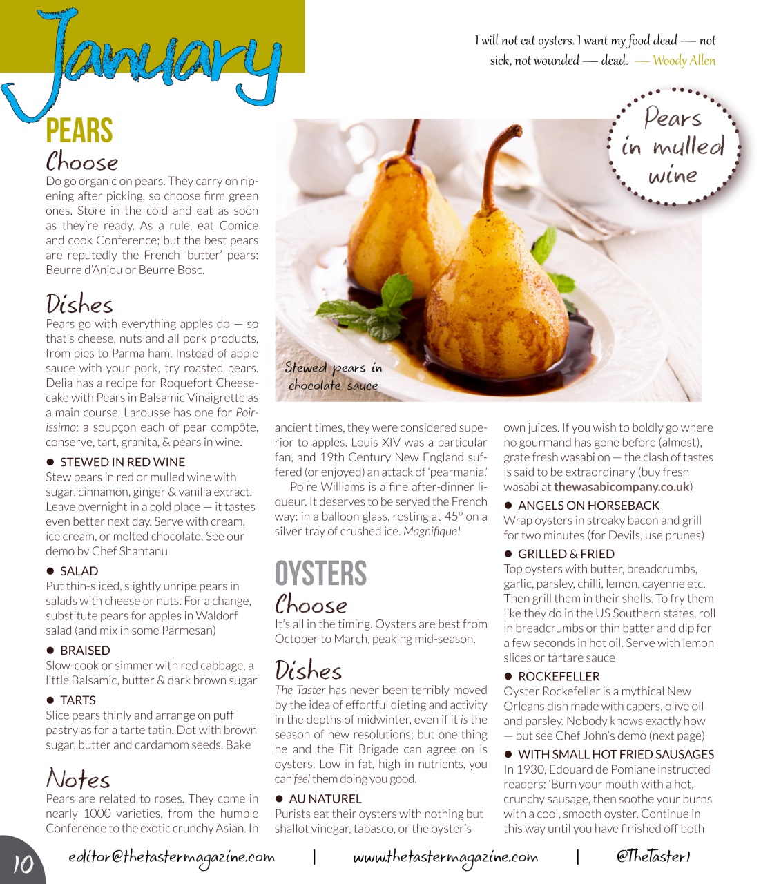 The Taster Magazine Preview Pages