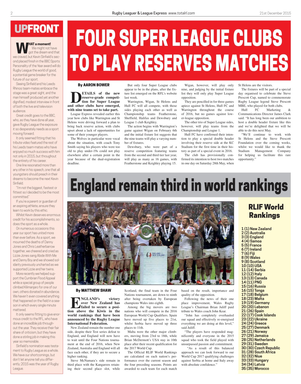 League Express Preview Pages