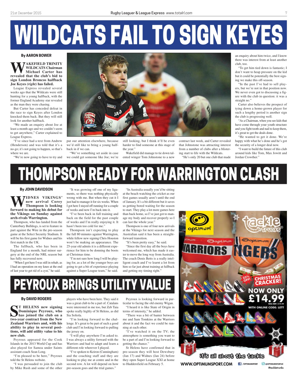 League Express Preview Pages