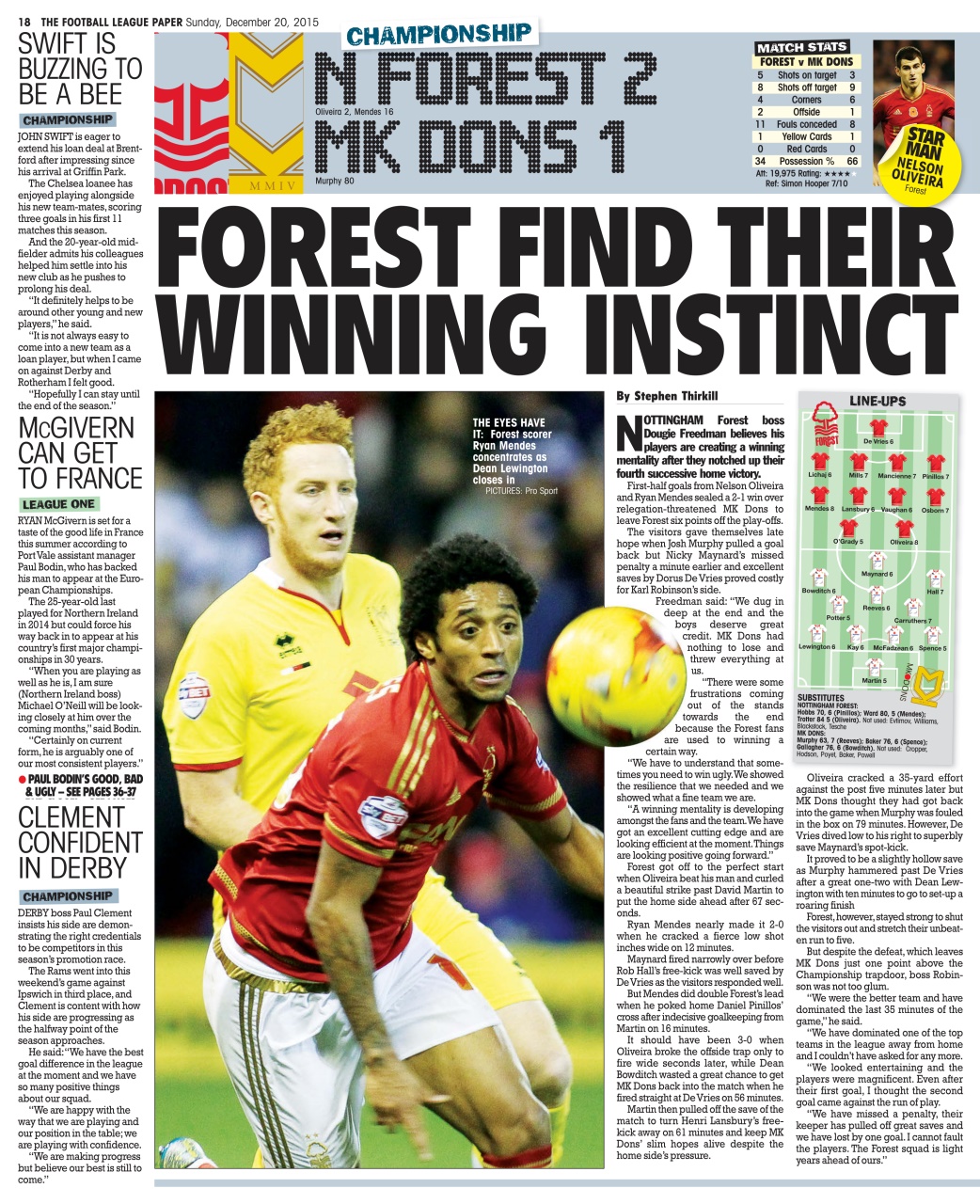The Football League Paper Preview Pages