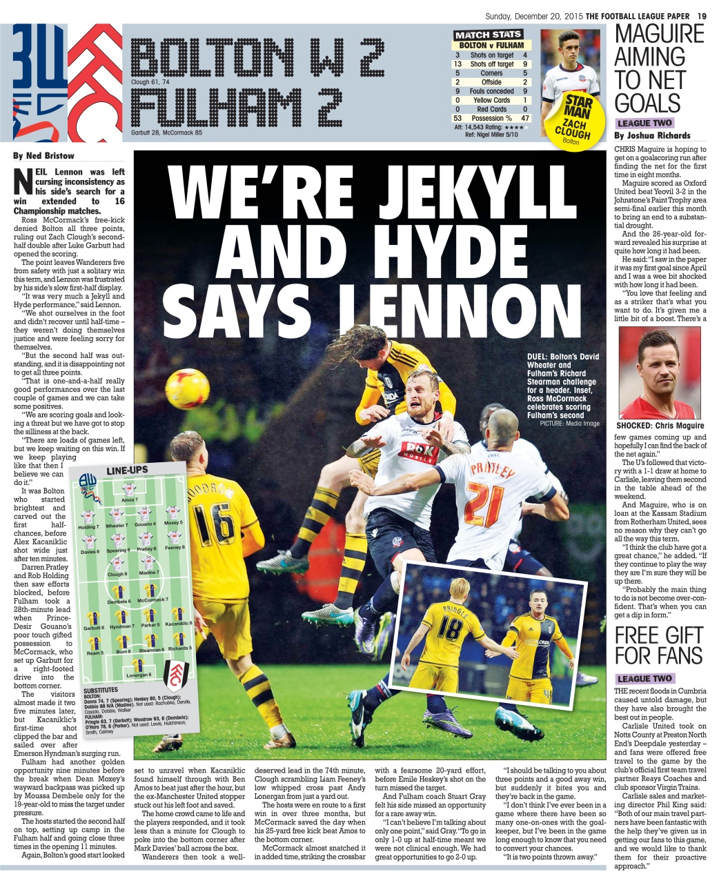 The Football League Paper Preview Pages