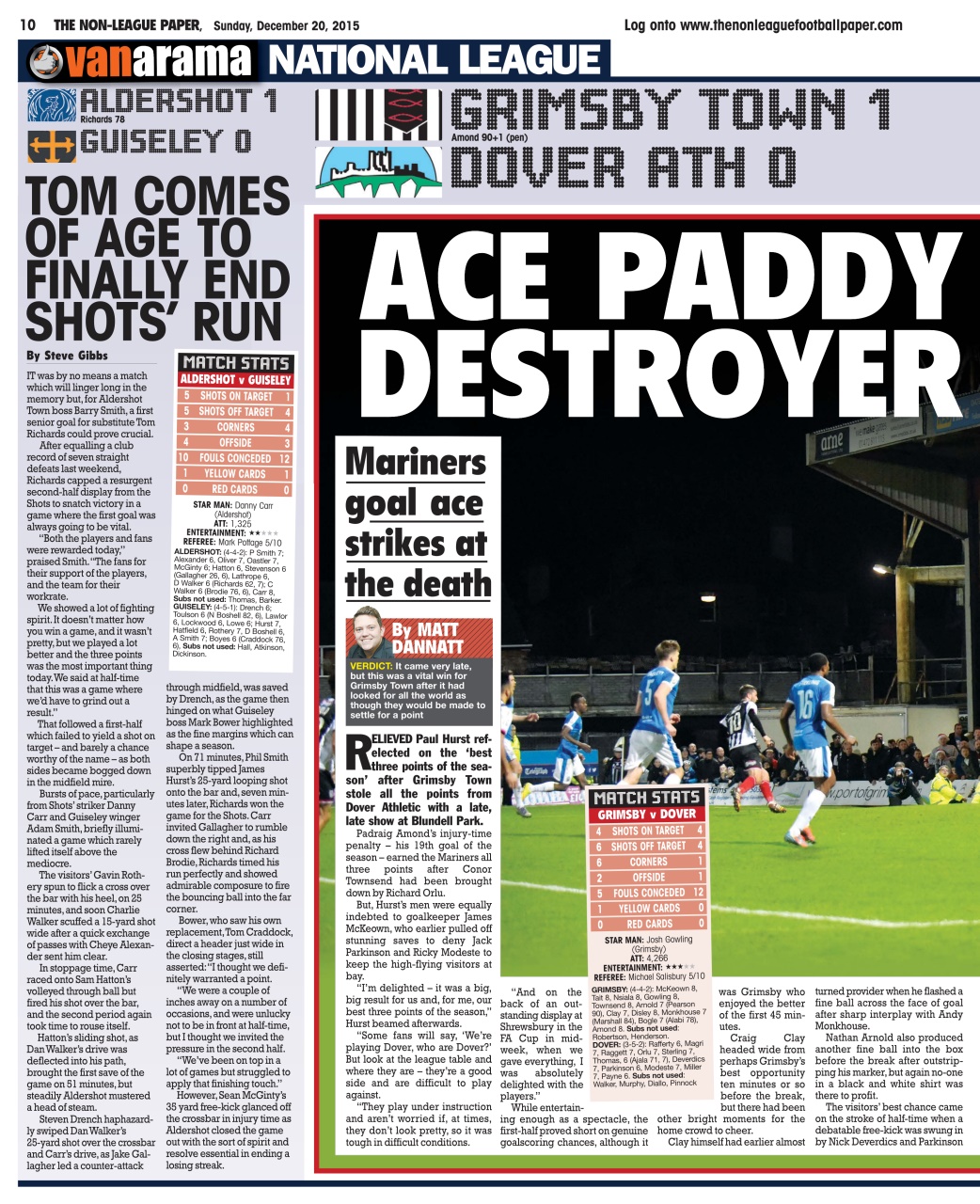 The Non-League Football Paper Preview Pages