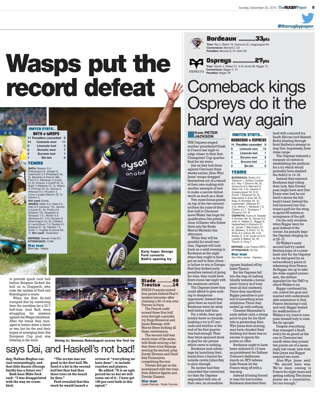 The Rugby Paper Preview Pages