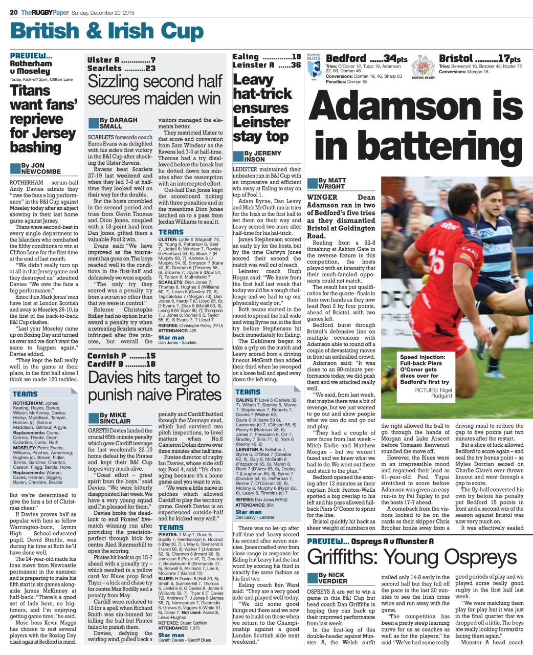The Rugby Paper Preview Pages