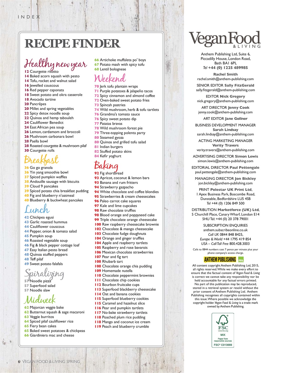 Vegan Food & Living Magazine Preview Pages