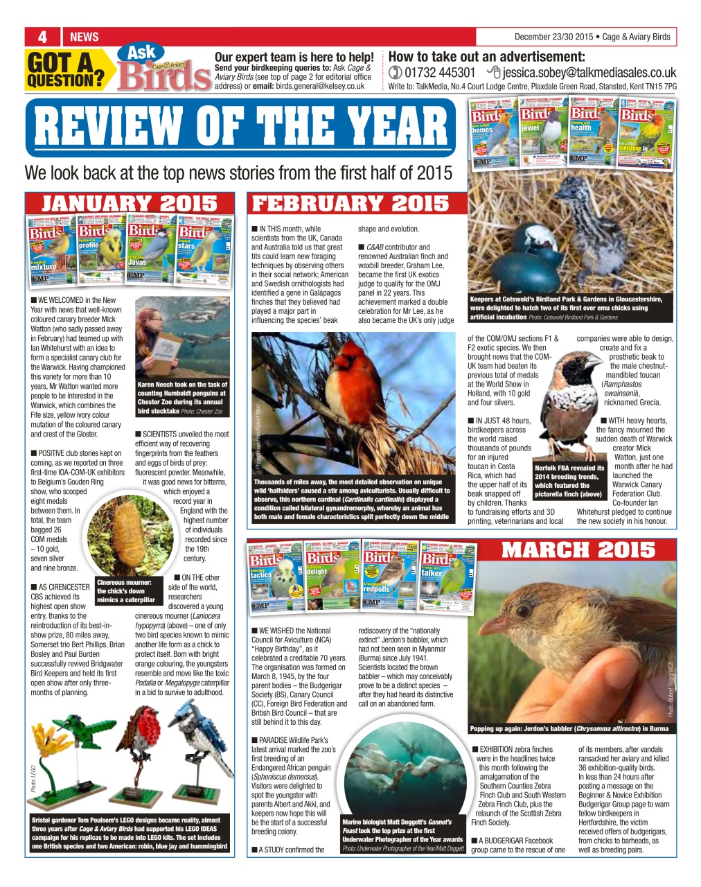 Cage & Aviary Birds Preview Pages