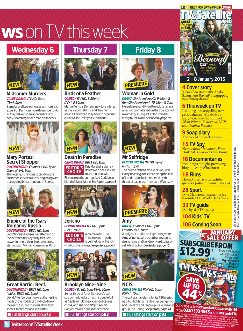 TV & Satellite Week Preview Pages