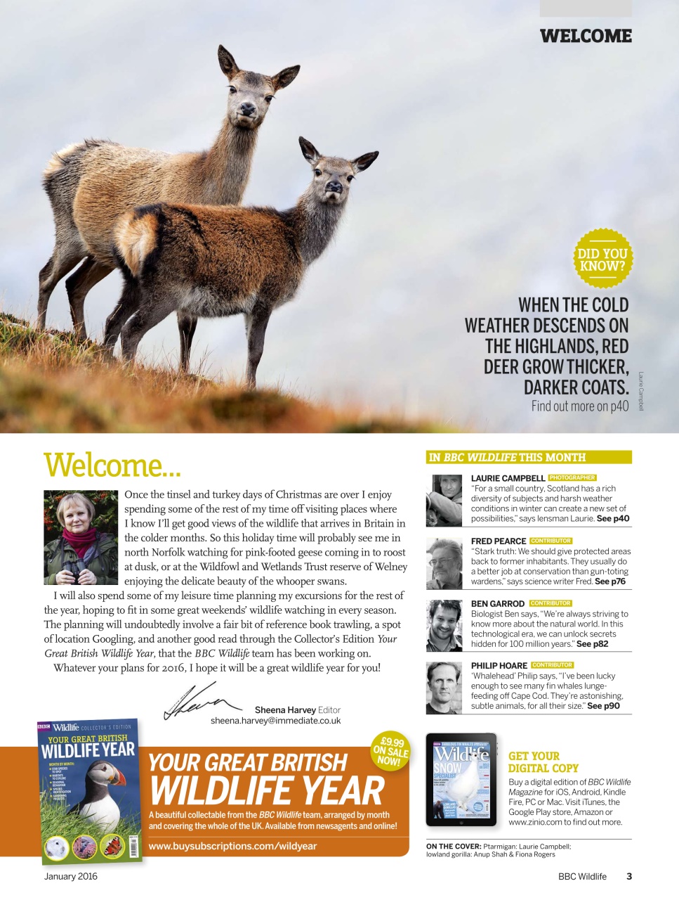BBC Wildlife Magazine Preview Pages