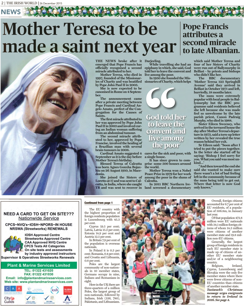 Irish World Preview Pages