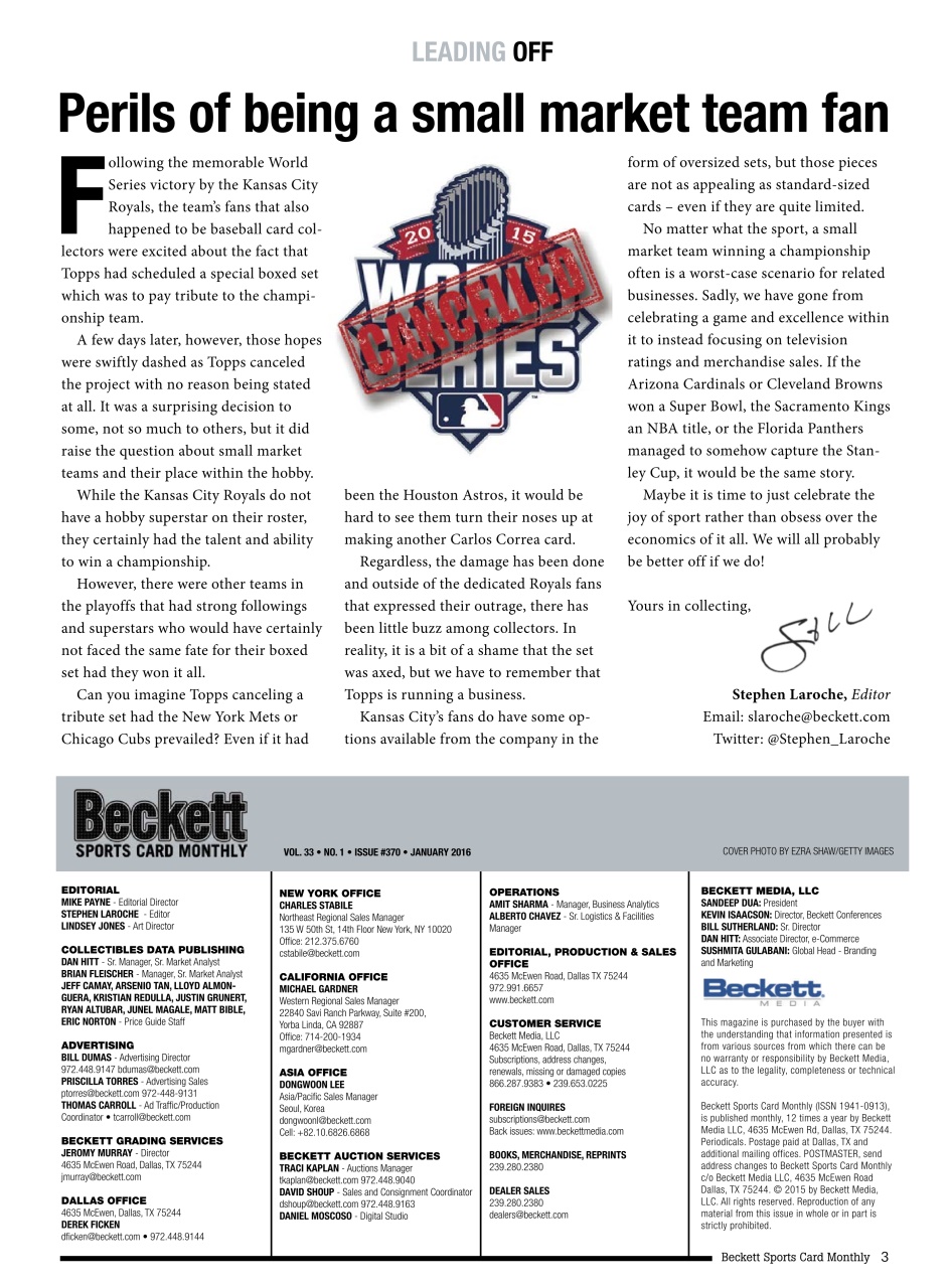 Sports Card Monthly Magazine Preview Pages