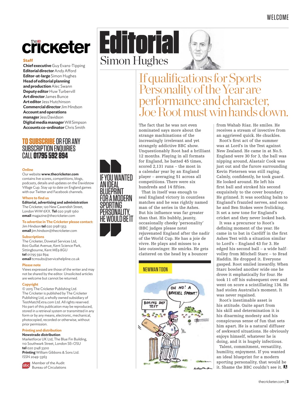 The Cricketer Magazine Preview Pages