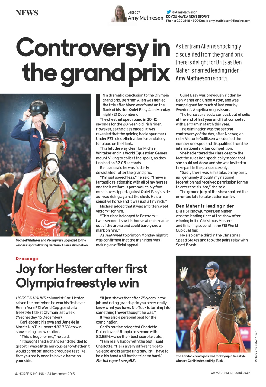 Horse & Hound Preview Pages