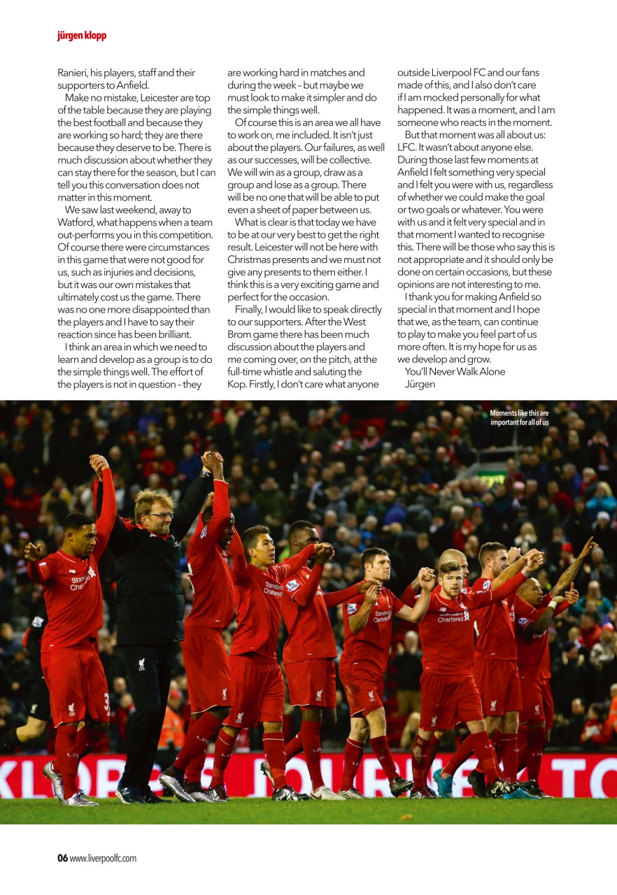 Liverpool FC Programmes Preview Pages