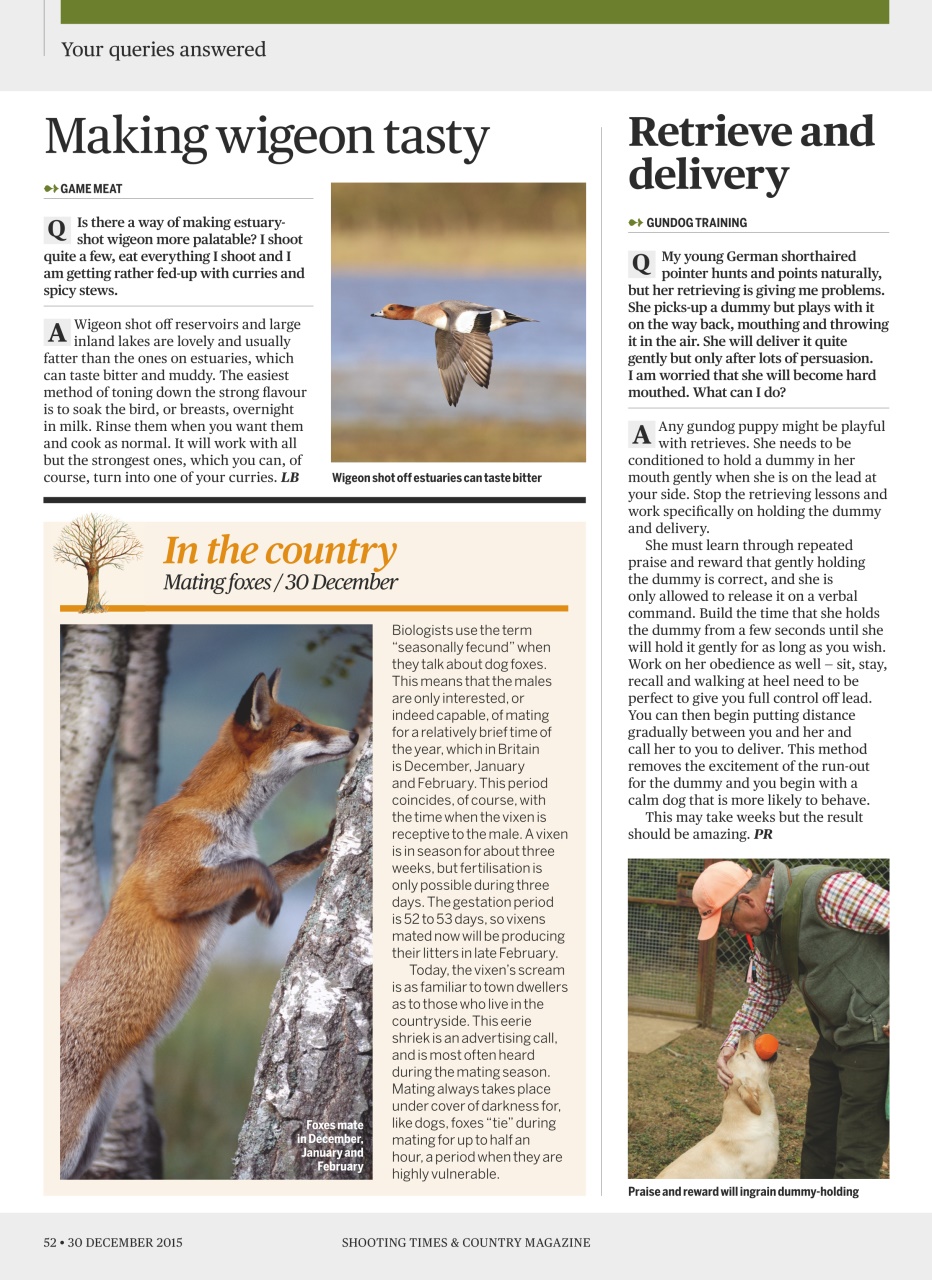 Shooting Times & Country Preview Pages