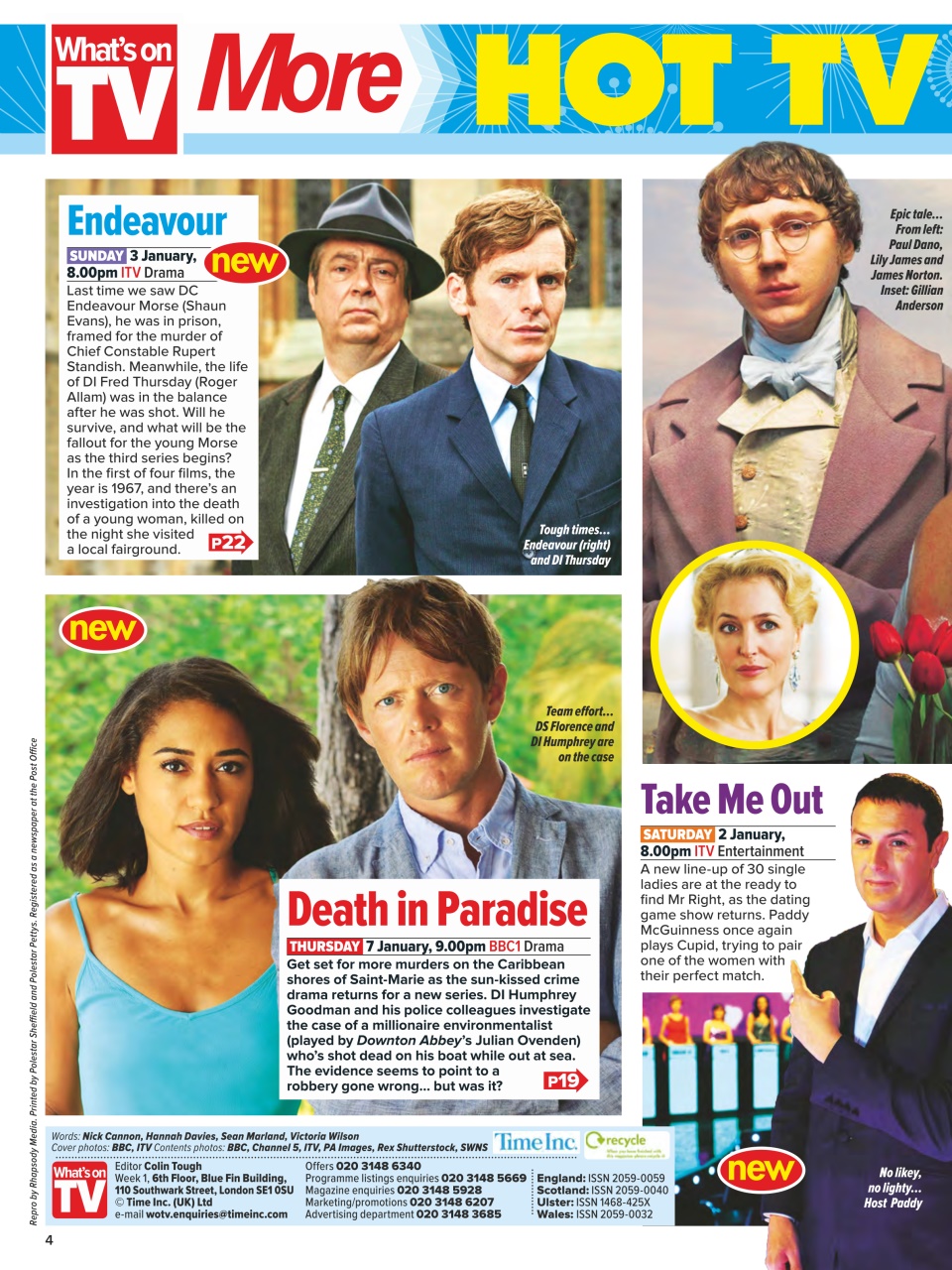 What's on TV Preview Pages