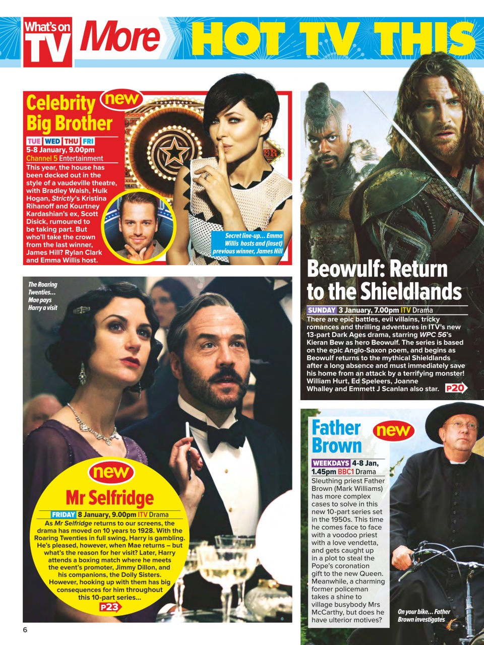 What's on TV Preview Pages